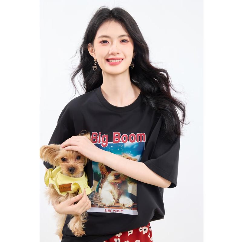 Qiushui Yiren Women s Relaxed Fit Crew Neck T-Shirt S