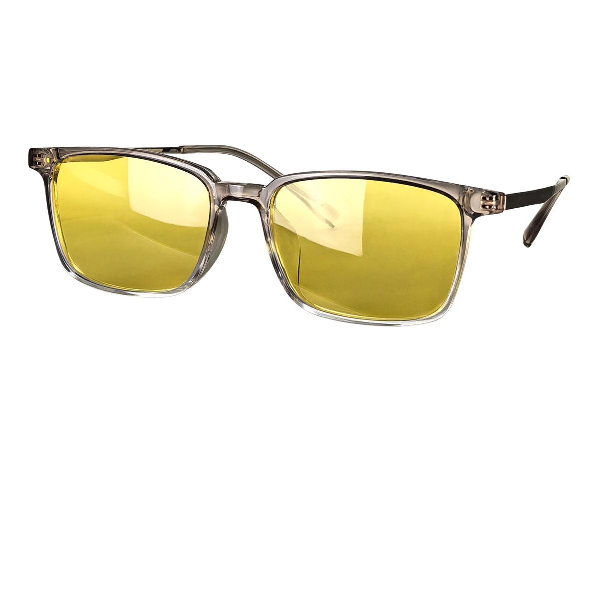 

Titanium Polarized Sunglasses Men for Fishing Yellow Lens Night Vision Glasses for Driving 80% Blocking Blue Light Lenses T1033