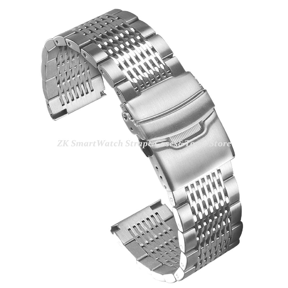 

Ремешок для часов из нержавеющей стали Универсальный ремешок Складная застежка-безопасность для женщин Браслет Ремешок 18 мм 20 мм 22 мм Аксессуары для ремешка часов 20mm