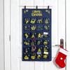 Hangable Fabric Advent Calendar with 24 Pockets - 24 Day Christmas Countdown Bag for Candy Chocolate, for Bedroom, Nursery Decor