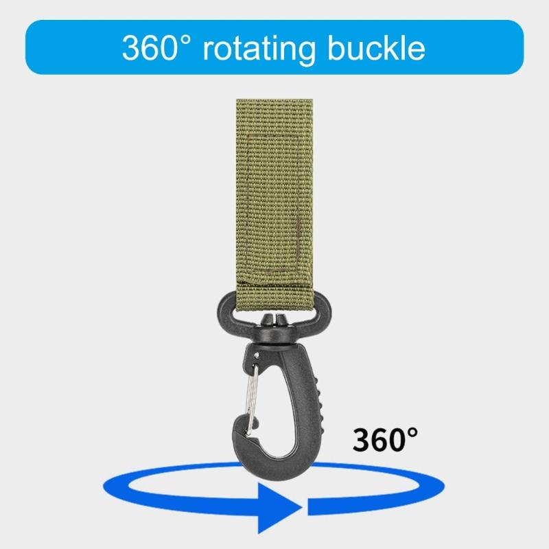 4Pcs Tactically Hanging Buckles Nylon Webbing Buckles Strap Clip Carabiner Belt Clip Outdoor Buckles Strap Easy to Use