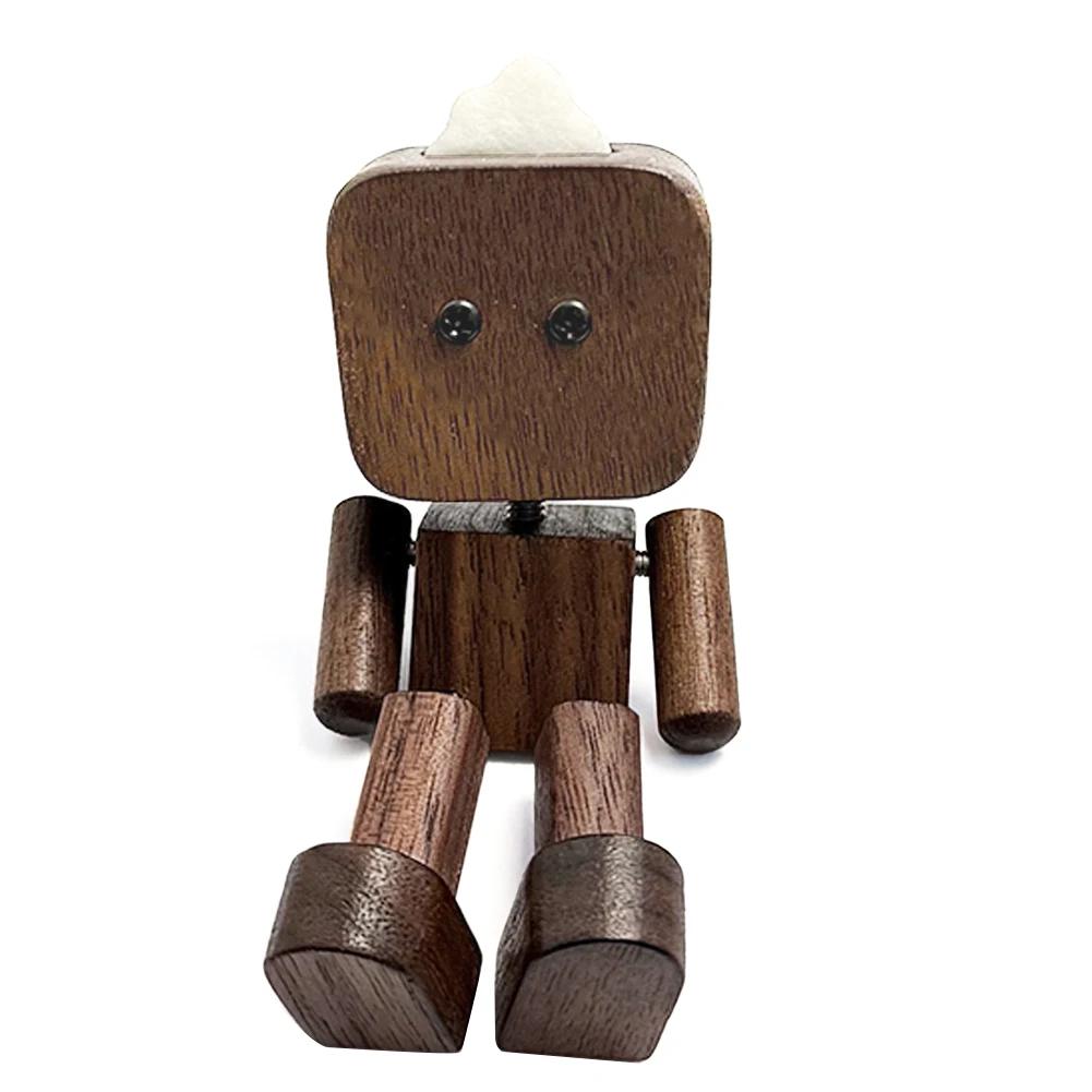 Car Shaking Wooden Robot Air Outlet Clip Figurine Decoration Ornaments Leg-swinging Men Cute Wood Man Car Good Creative Gifts