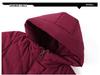 Red Mid-Length Winter Jacket for Middle-Aged and Elderly Women - Thick, Cotton-Padded, Suitable for Spring and Autumn