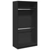 VidaXL Garde-robe Noir 100x50x200 cm Aggloméré, armoire de rangement, organisateur de garde-robe, armoire, placard, 3307802