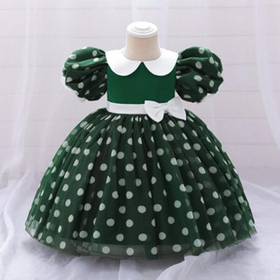 2025 Girls' Princess Formal Dress with Big Bow and Puffy Satin Skirt for Toddlers and Young Kids