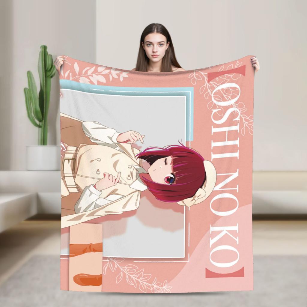 Anime Oshi No Ko Kana Arima Super Soft Blankets  Child Plush Bedding Throws Novelty Living Room Flannel Bedspread Sofa Bed Cover