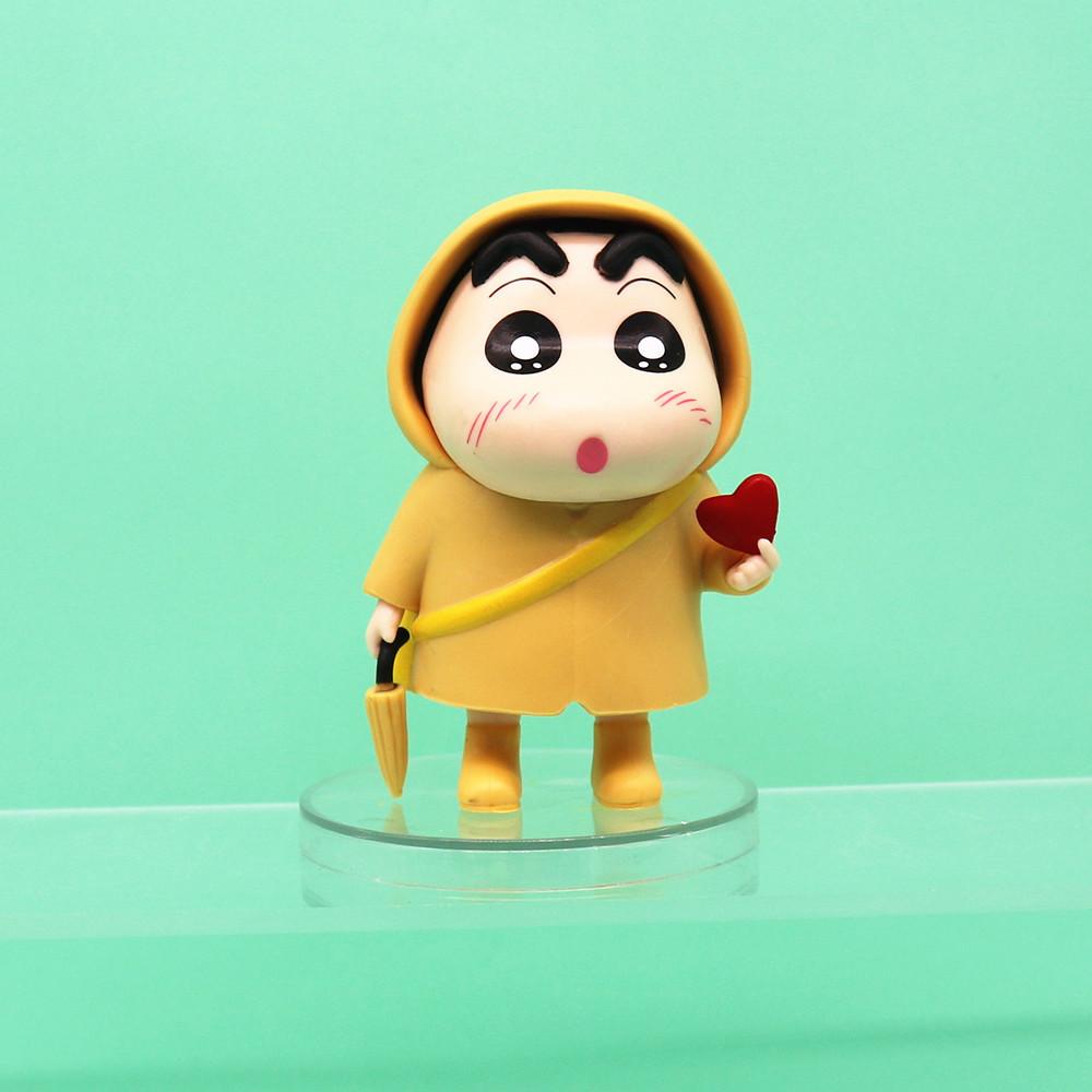 Shape Raincoat Heart Crayon Shinchan Pvc Collectible Figure Model For Anime Fans