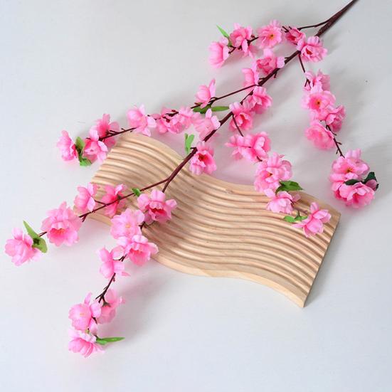 Artificial Flowers Adjustable Height Curvature Silk Plum Blossom Stems Fake Flower with Iron Wire Wedding Home Decor