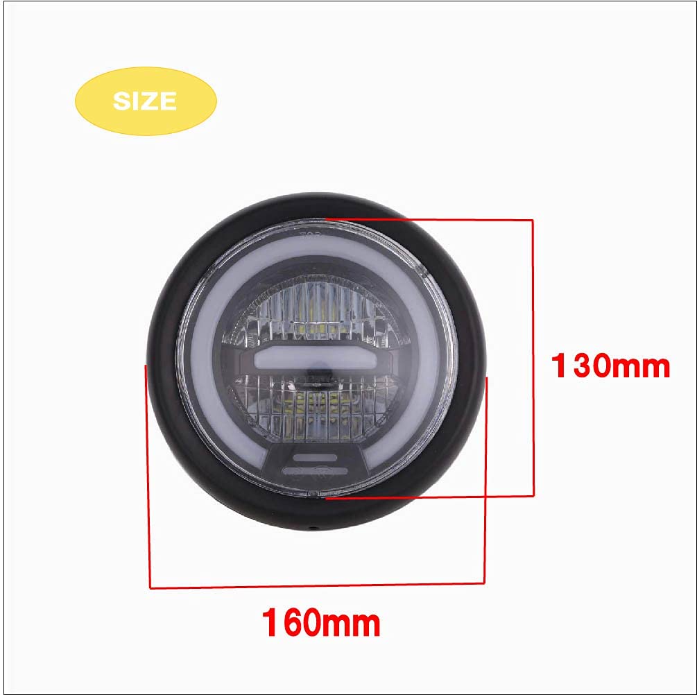 Life Design Johnson.31 LED Headlight Squid Ring Position Daylight TW200 TW225 XS250 SR400 Estrelya