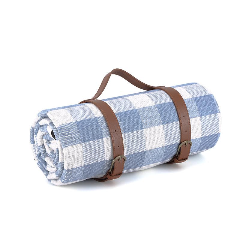 Wasserdichte Outdoor-Picknickmatte mit Lederriemen für Camping und Strand