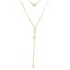 7bis [Q6199] - Gold 'Boho' 2-row Handmade Necklace - 8 Cm Pattern