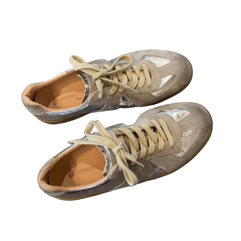 

New Women s Sporty and Casual Flat Shoes with Soft Soles and Versatile Sneakers 40 серебряный