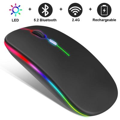 Wireless Mouse RGB Rechargeable Bluetooth Mice Wireless Computer Mause LED Backlit Ergonomic Gaming Mouse for Laptop PC