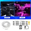 Car Interior Atmosphere Ambient Lights RGB Fiber Optic Lighting Kit with App Music Control Neon Strips LED Auto Decorative Lamps