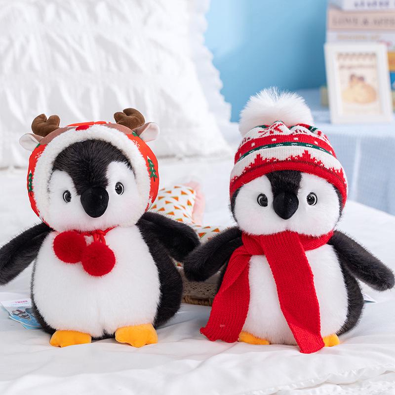 Penguin Plush Toy - Cute Winter Scarf Doll Gift for Kids