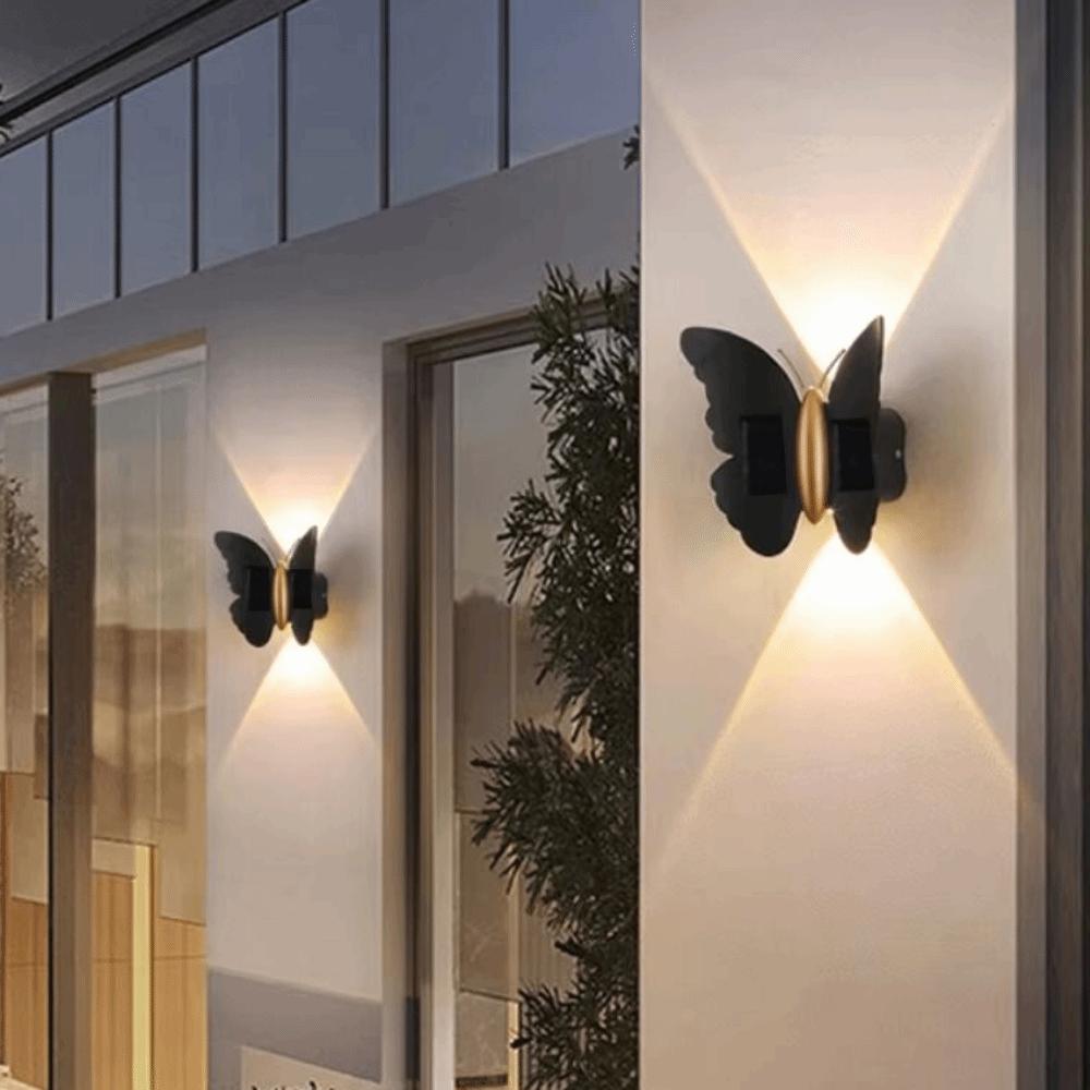 Butterfly Shaped Butterfly Solar Wall Light Motion Sensor Solar Powered LED Induction Lamp Decorative Lighting