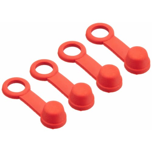 Daytona 92984 Bleeder Rubber Cap 4 Pieces Red Inner Diameter 5mm with 7mm Ring