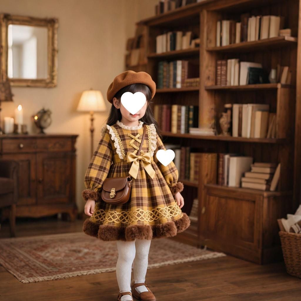 2025 Autumn/Winter Stylish Lolita Birthday Gown for Little Girls