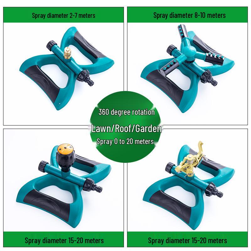 360° Rotating Garden Sprinkler for Lawn, Flower Watering, and Roof Cooling