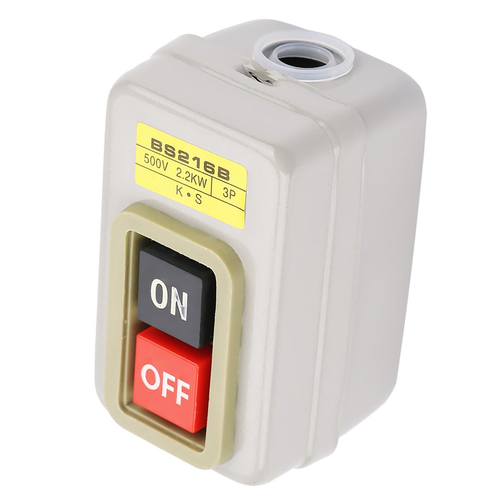 Self Locking 3P OnOff Power Push Button Switch 110220380V 15A BS216B