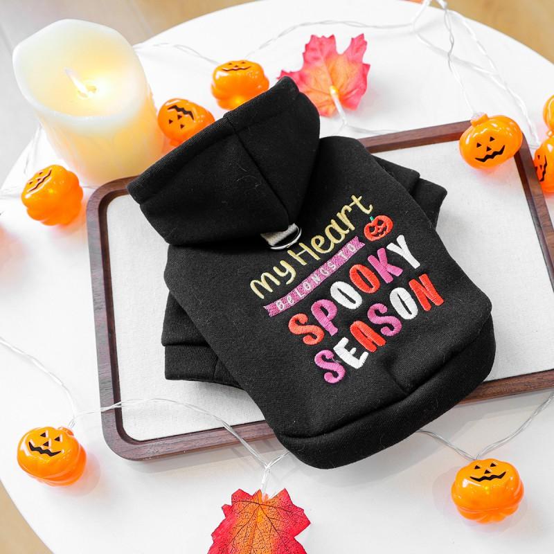 Pet Costume Hooded Fleece Sweatshirt Dogs Cats Halloween Winter Outfit