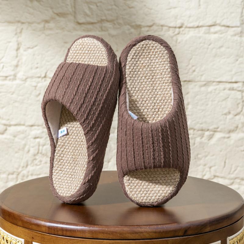 Linen Slipon Sandals For Adults With Nonslip Tpr Soles Comfortable Casual Summer Housewear