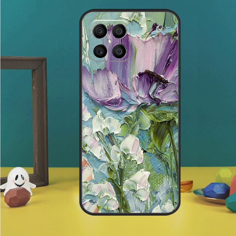 Oil Painting Boho Flower Art Case For Honor 200 Pro X9b X9a X8b X8a X8 X9 X9c 50 70 90 Lite Honor Magic 5 6 7 Pro Cover