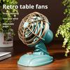 Yousheng Portable Desktop Fan with 2 Speed Settings Multi-Angle Adjustable Low Noise Compact Design Rechargeable Cooling Fan