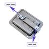RV Toolbox Paddle Handle Lock with Key Locking Trailer Door Cabinet Embedded Panel Stainless Steel Latch