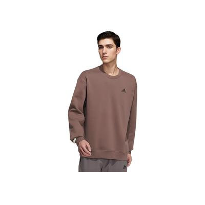 adidas Sweat-shirt décontracté à col rond et manches longues Unisexe Sweat-shirt Rock-Layer-Deep-Earth-Brown Noir JM9094
