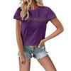 Women's Spring/summer V-neck Lace Patchwork Loose Casual Perforated T-shirt