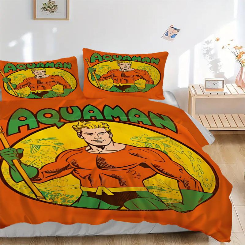 

3pcs Aquaman, Duvet Cover Set (1 Duvet Cover + 2 Pillowcases, No Core) - Comfortable, And Breathable Bedroom Decoration yy251104023 135x200cm