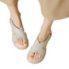 French soft leather cross-toed sandals summer new casual comfortable platform sandals outside