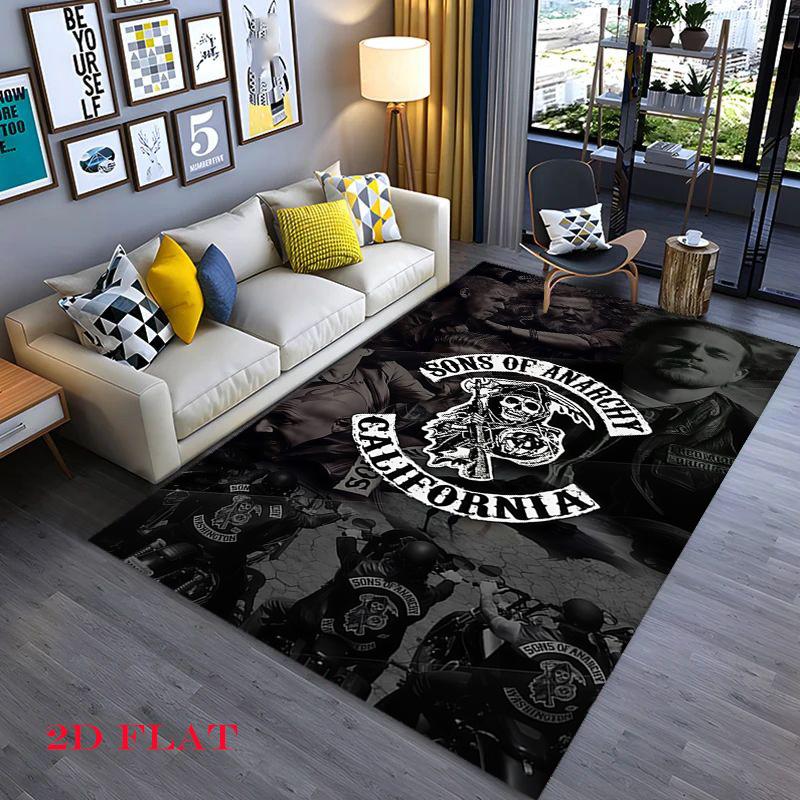 Vintage Biker Wall Tapestry Carpet Suitable For All Seasons Living Room And Bedroom Mats Doormat Dormitory Decoration Bathroom Mat