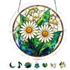 Puzzle Sun Catcher Stained Glass Window Hangings Acrylic Suncatchers Decors for Home Garden Ornament Housewarmings Gift