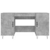 Desk Concrete Grey 140x50x75 cm Engineered Wood