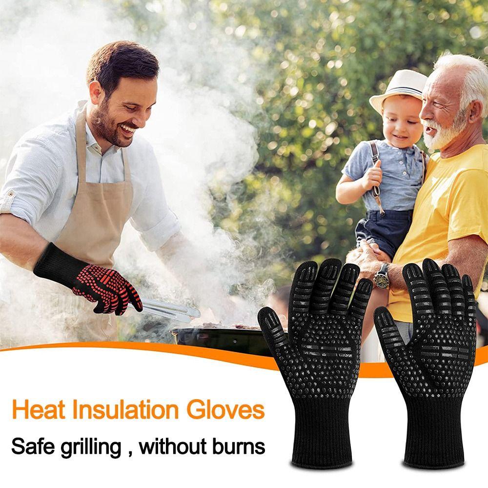 Fire-resistant High Temperature Resistance Fire Heat Glove Heat Insulation BBQ Gloves Oven Mitts
