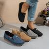 Large Size Explosive Stitching Solid Color Women's Flat-bottomed Loafers, Supplied by E-commerce
