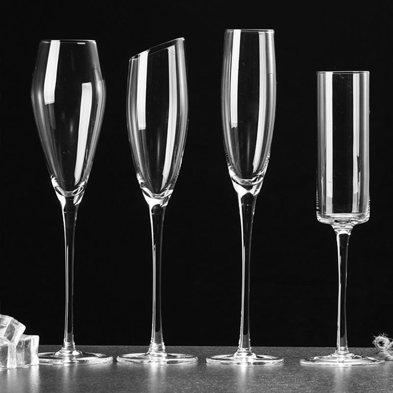 2 adet 150-250ml Kristal Kadeh Şampanya Bardağı Kupa Yaratıcı Kırmızı Şarap Köpüklü Tatlı Şarap Bardağı Düğün Parti Bar Ev İçecek Bardağı