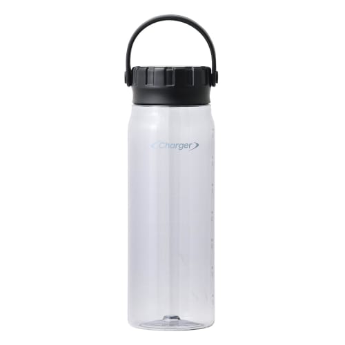 Pearl Metal Aqua Bottle, 830ml, Direct-Drink, Tritan Plastic, Shatter-Resistant, BPA-Free, Clear Gray, Fast Charger, HC-266