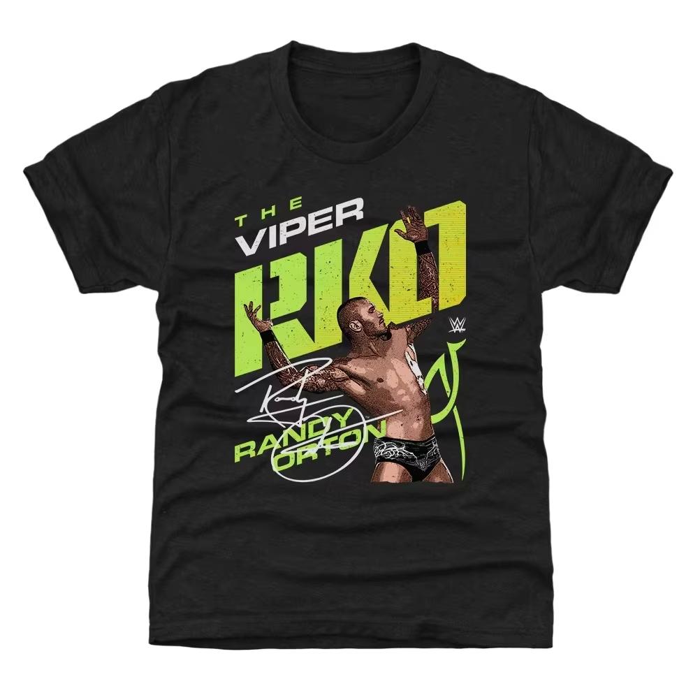

Summer Men s Black Randy Orton Viper Bite T-Shirt Summer Short Sleeve Women Tee Shirts 2025 New Sports Unseix Clothes Tops S