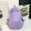 Schoolbag1011 New Solid Color Corduroy Fashion Casual Backpack Women's Simple Design Lightweight Couple Plush Backpack Women