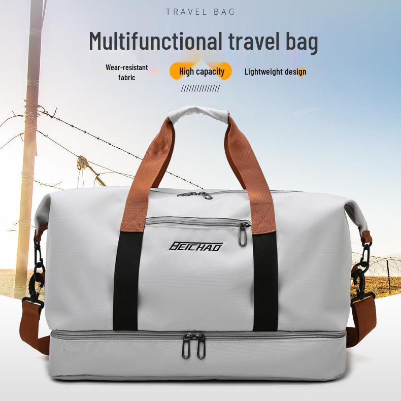 Fitness Travel Bag: Wet/Dry Separation, Large Capacity with Shoe Compartment, Perfect for Yoga and Short Trips