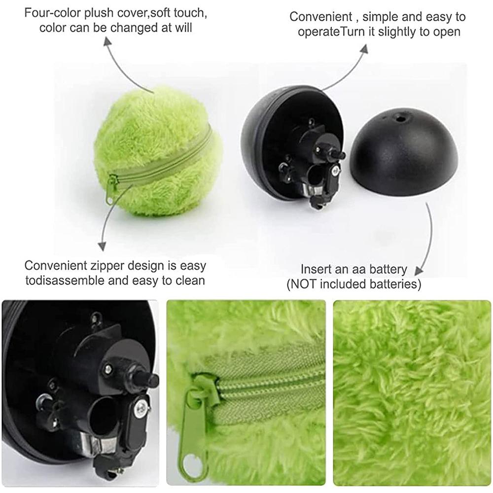 Automatic Rolling Ball for Dogs Cats with 1 Rolling Ball 4 Color Ball Cover
