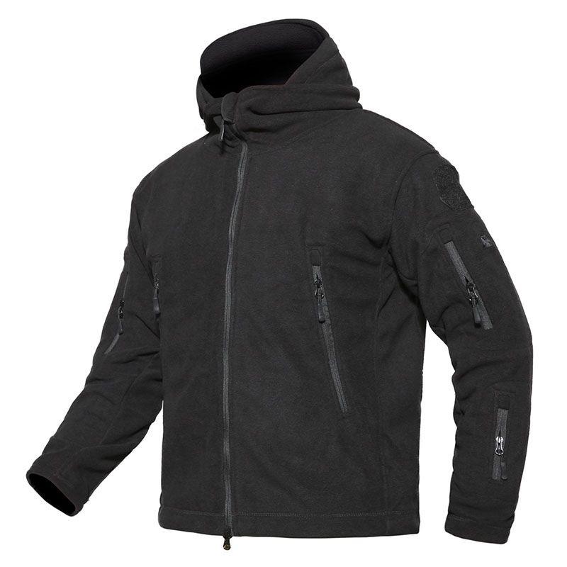 Mens Outdoor Winter Fleece Tactical Army Jacket Windproof Hiking Coats Outwear