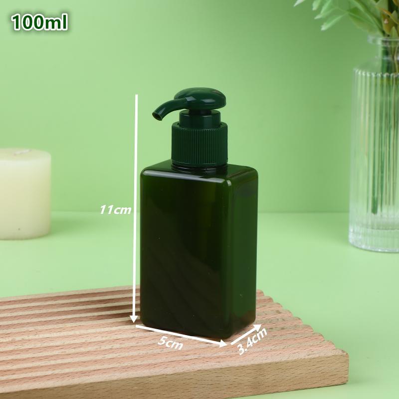 

100-650Ml Square Bathroom Soap Dispensers Refillable Shampoo Shower Gel Holder Portable Travel Dispenser Empty Bath Pump Bottle 100ml
