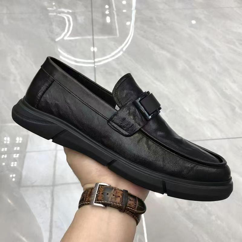 Herren Atmungsaktive Leder Slipper - Vielseitige Business Casual Schlupfschuhe