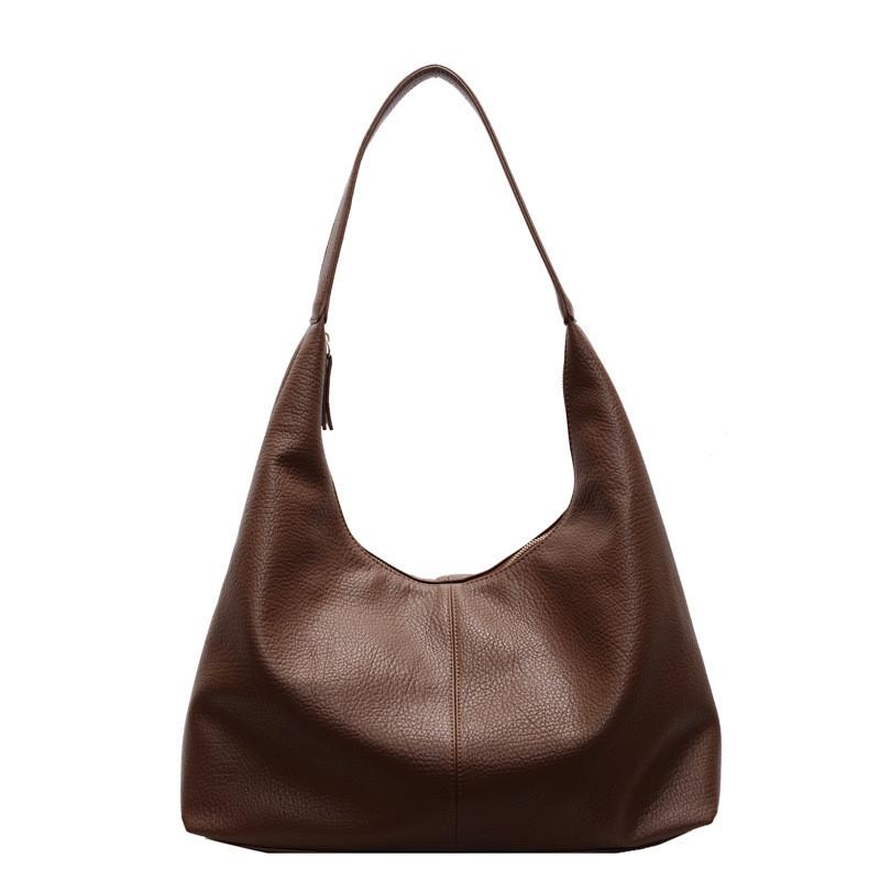 Urban Solid Color Pu Tote Bag With Large Capacity For Daily Use And Fashion Style