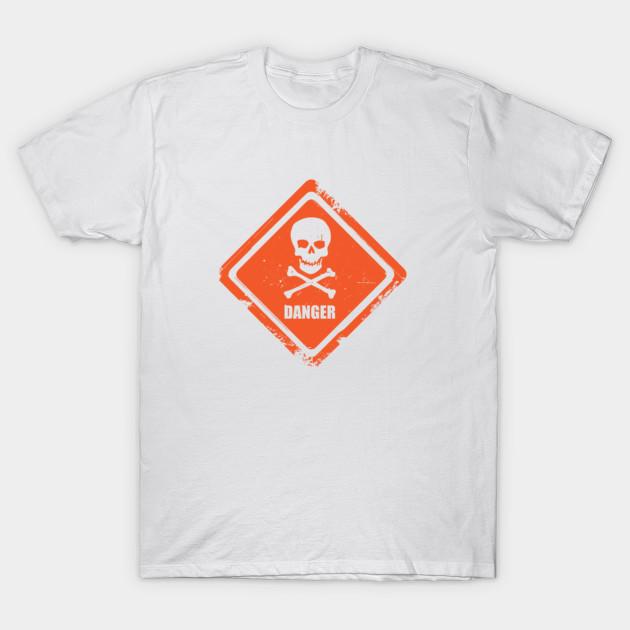 

Unisex Fashion TShirt Danger Sign Print TShirt Plus Size S-5XL T-Shirt 100%Cotton Tops O Neck Short Sleeve Tees 3XL білий