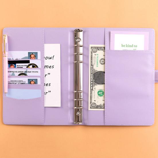 100 Envelope Savings Challenge Kit PU Binder with Numbered Pockets And Progress Trackers A5 Budget Planner for Couples Individuals